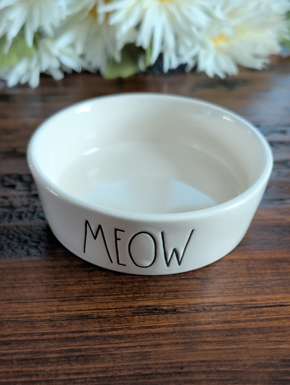 Rae Dunn Artisan Collection "MEOW" Ceramic Cat Bowl